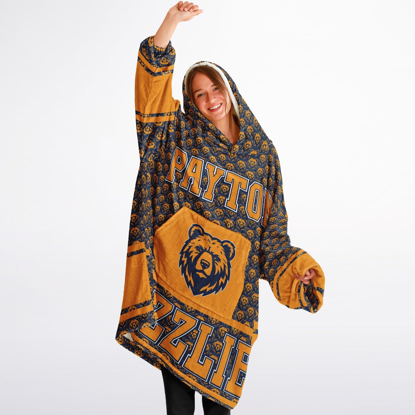 Walter Payton College Prep Snug Hoodie | Hoodie Blanket | Payton Grizzlies | Football SZN