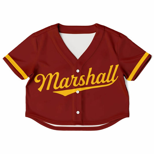 Marshall Metropolitan High School Cropped Baseball Jersey | Marshall Commandos