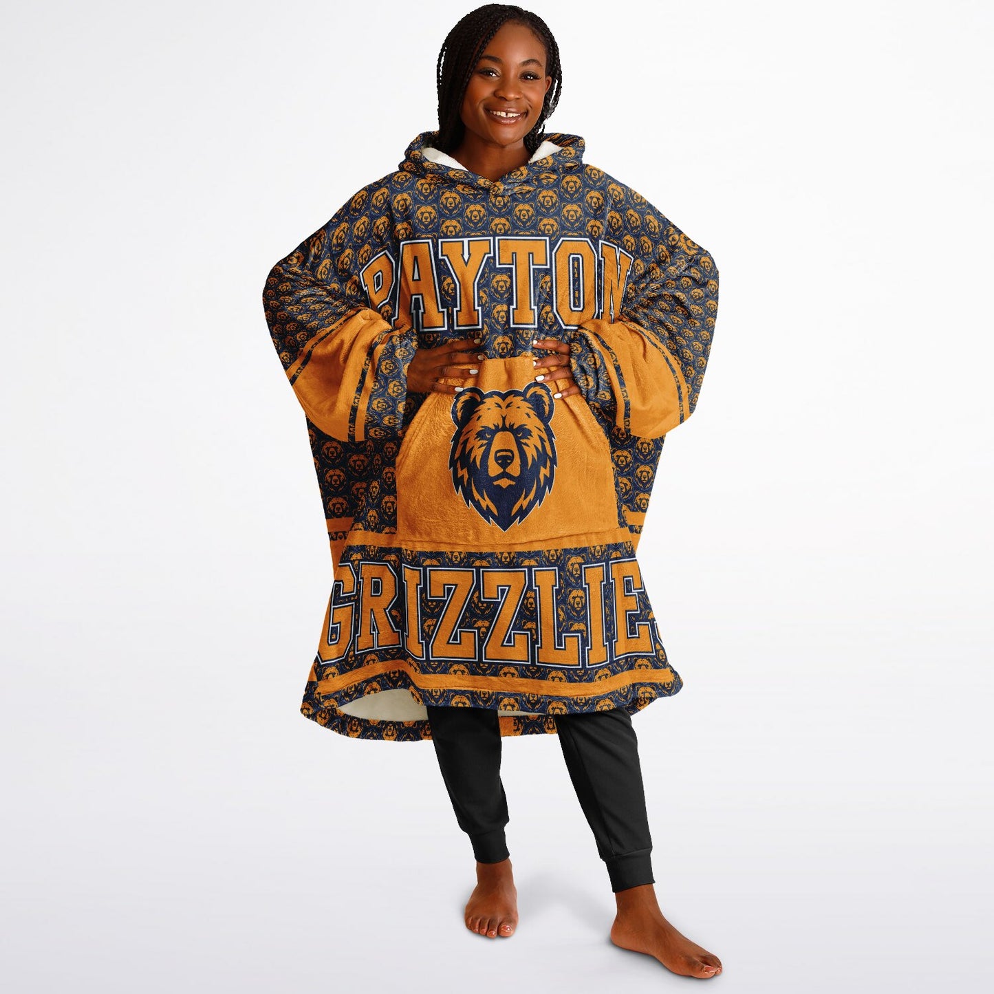 Walter Payton College Prep Snug Hoodie | Hoodie Blanket | Payton Grizzlies | Football SZN