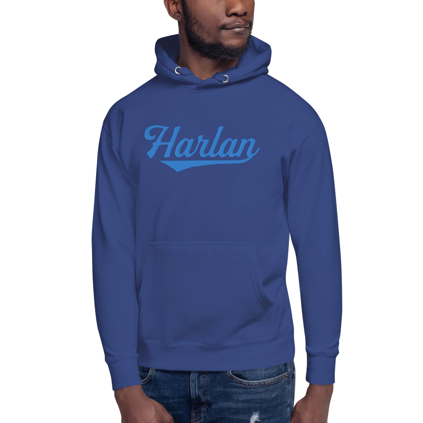 Embroidered Harland Hoodie | Harlan Falcons