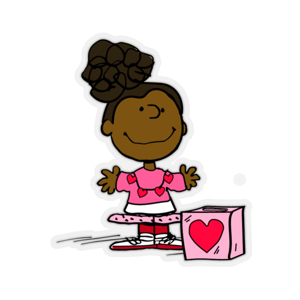 Keisha Valentine's Day Kiss-Cut Sticker