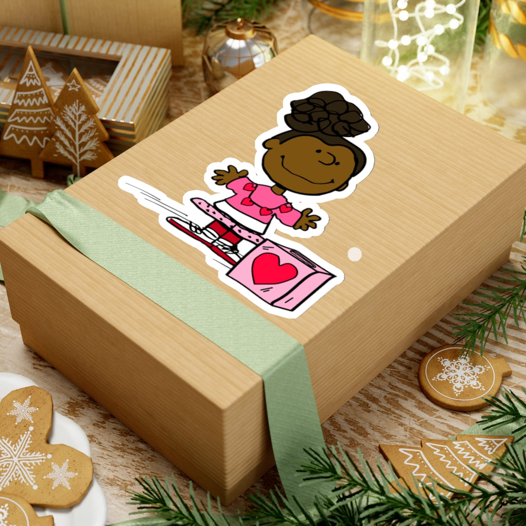 Keisha Valentine's Day Kiss-Cut Sticker