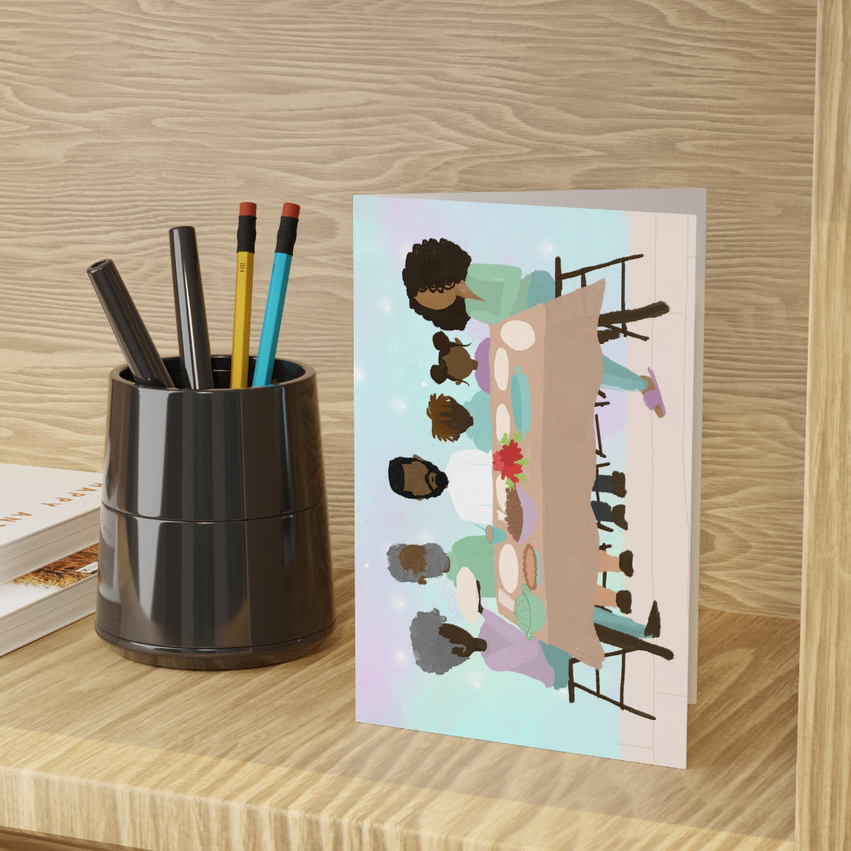 Black Family Christmas Card/ Black Greeting Cards | Holiday Greeting cards Greeting Cards (1 or 10-pcs)