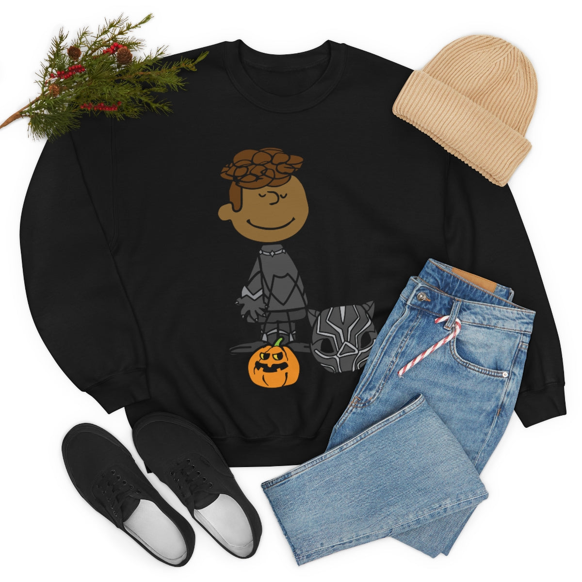 Wakanda Halloween Peanuts Unisex Crewneck Sweatshirt