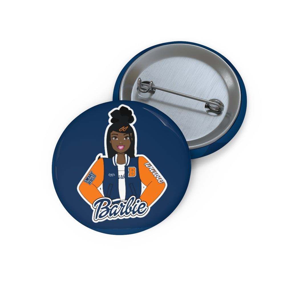 HBCU Barbie Orange & Navy Custom Pin Buttons