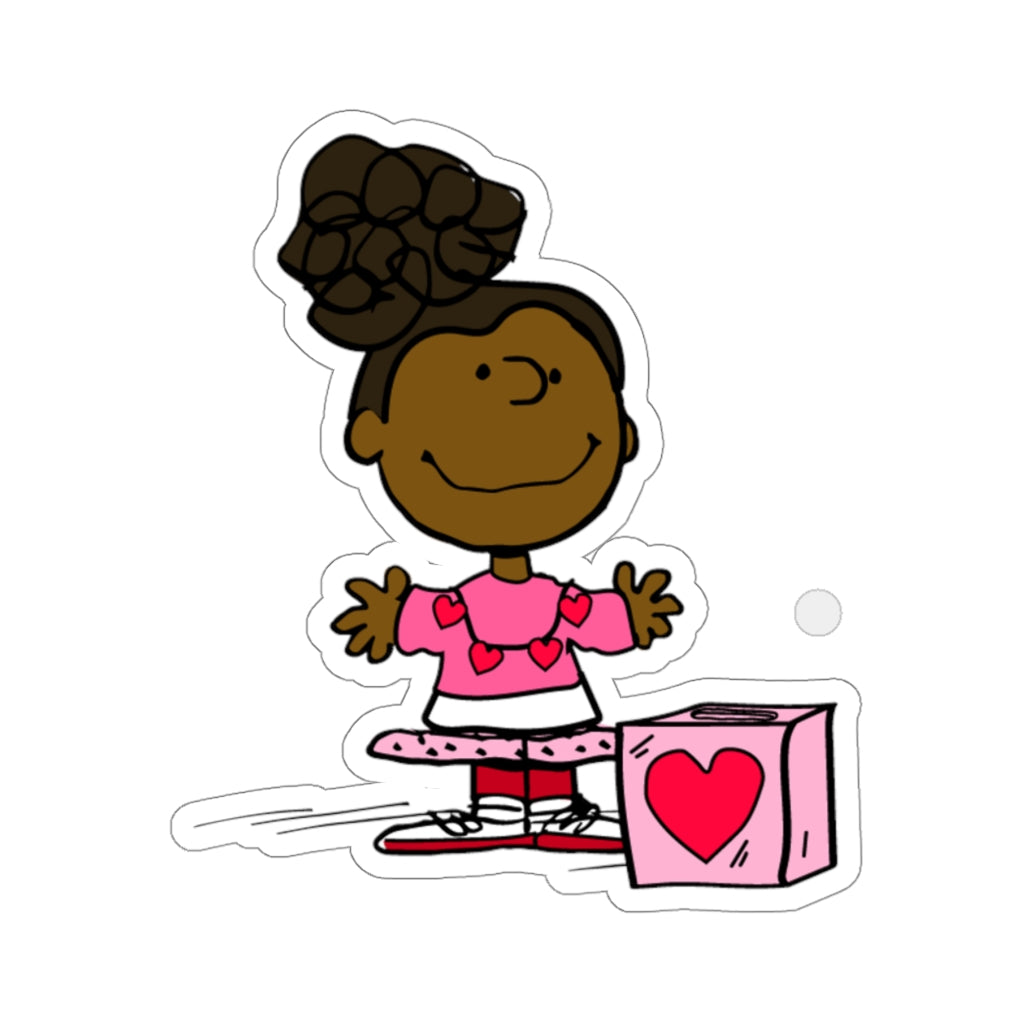 Keisha Valentine's Day Kiss-Cut Sticker