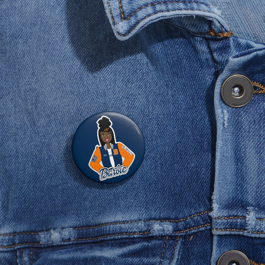 HBCU Barbie Orange & Navy Custom Pin Buttons