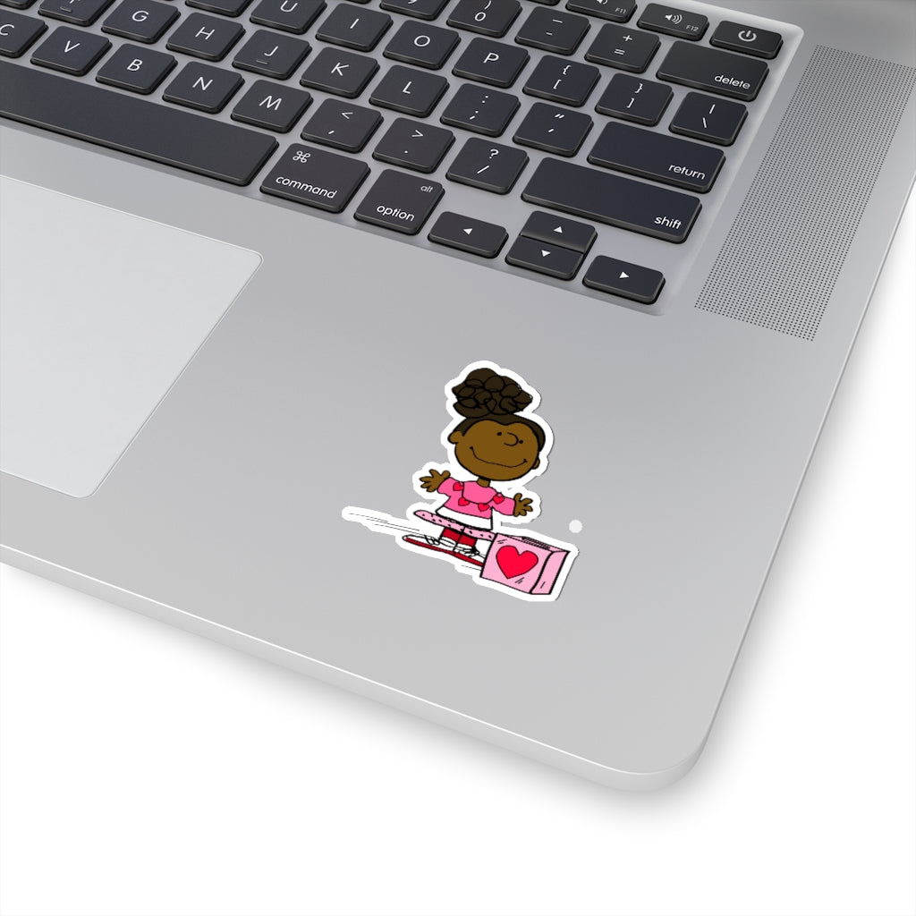 Keisha Valentine's Day Kiss-Cut Sticker
