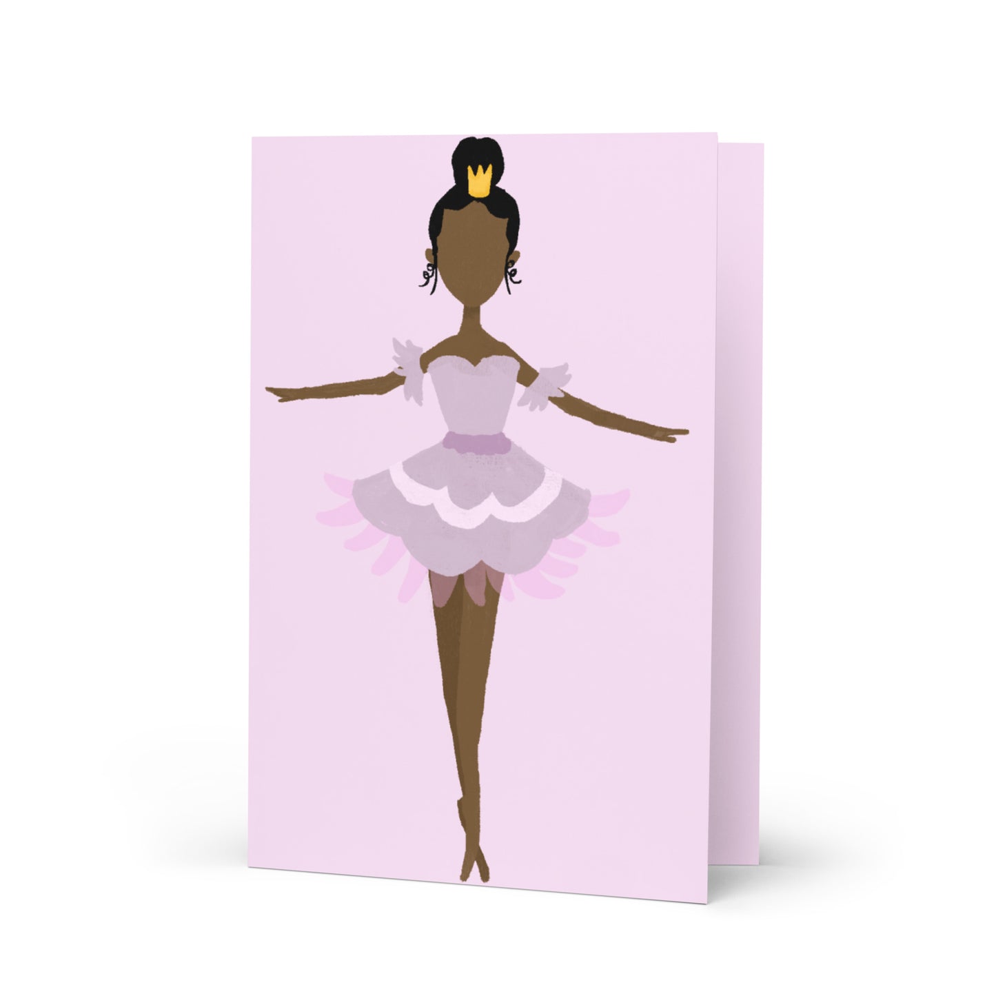 Black Ballerina Greeting card