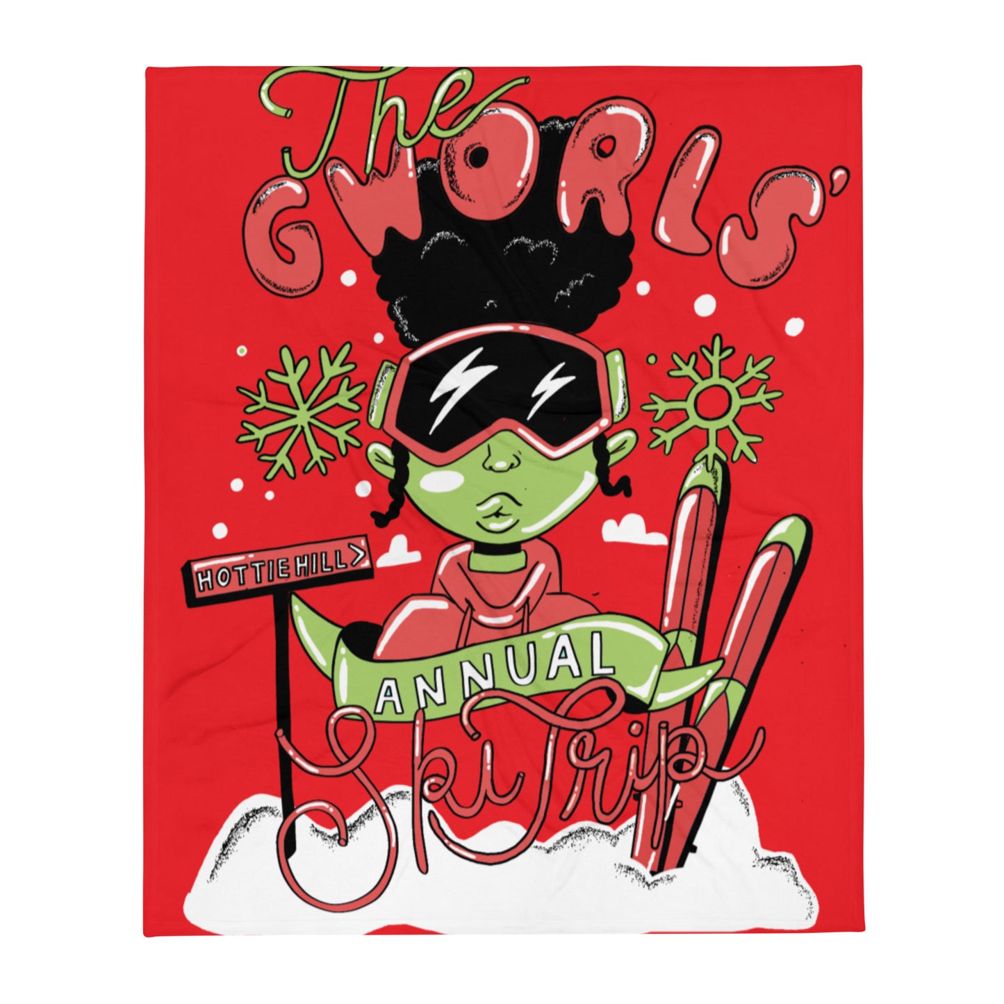The Gworls Annual Ski Trip Throw Blanket