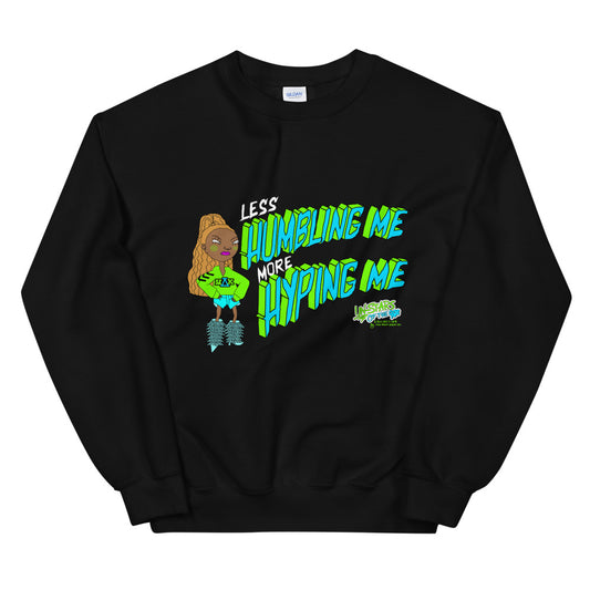 More Hyping Me Blue Letters Unisex Sweatshirt Dark