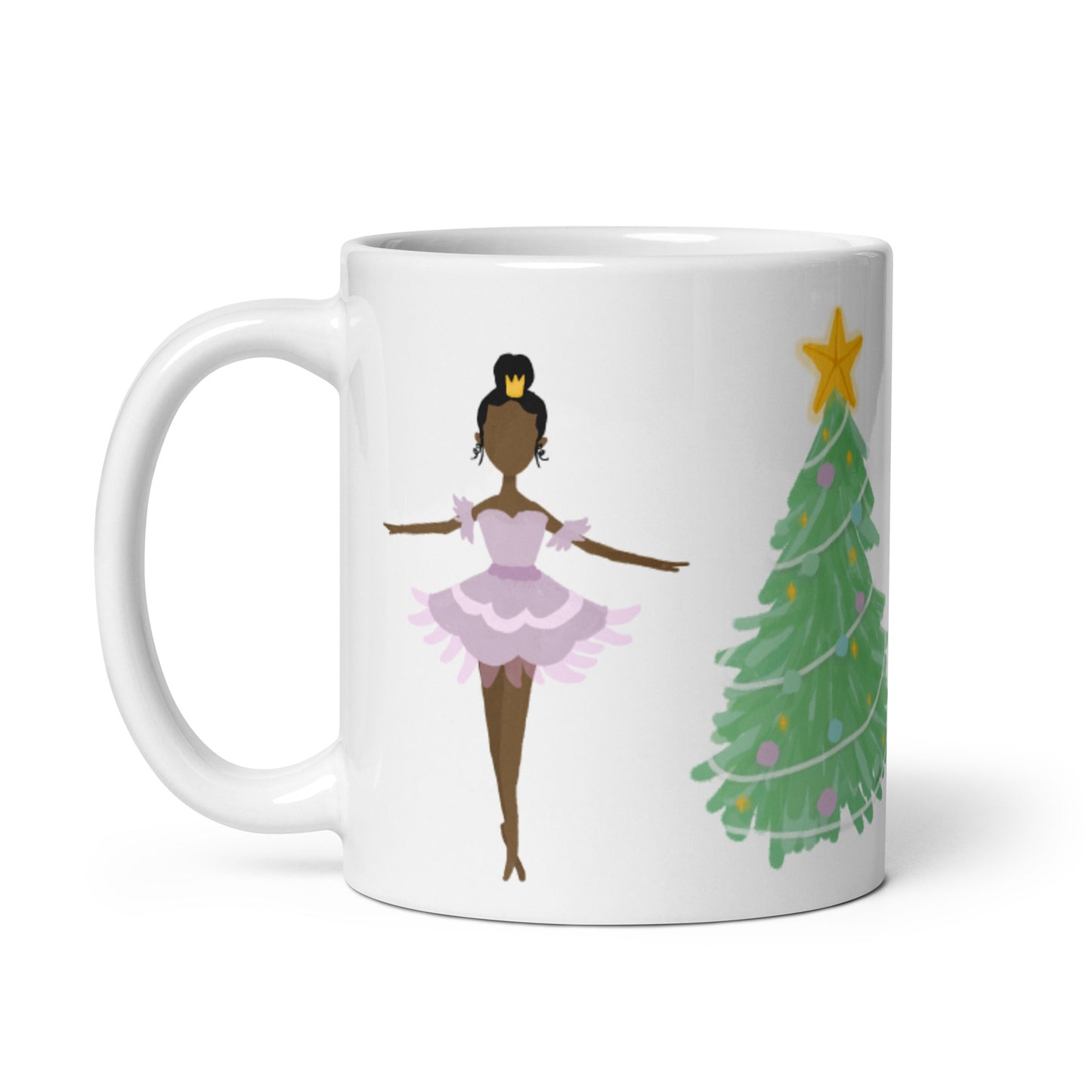 Black Nutcracker, Christmas Nutcracker Mug, Kids Christmas Gift , Kids Nutcracker Stocking Stuffer , Kids Christmas Mug, Nutcracker Gift White glossy mug