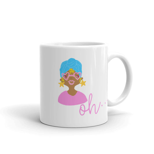 Oh White glossy mug