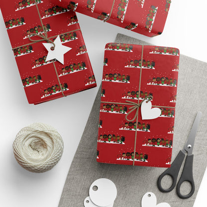 Keisha & Friends | Black Characters | Christmas Wrapping Paper
