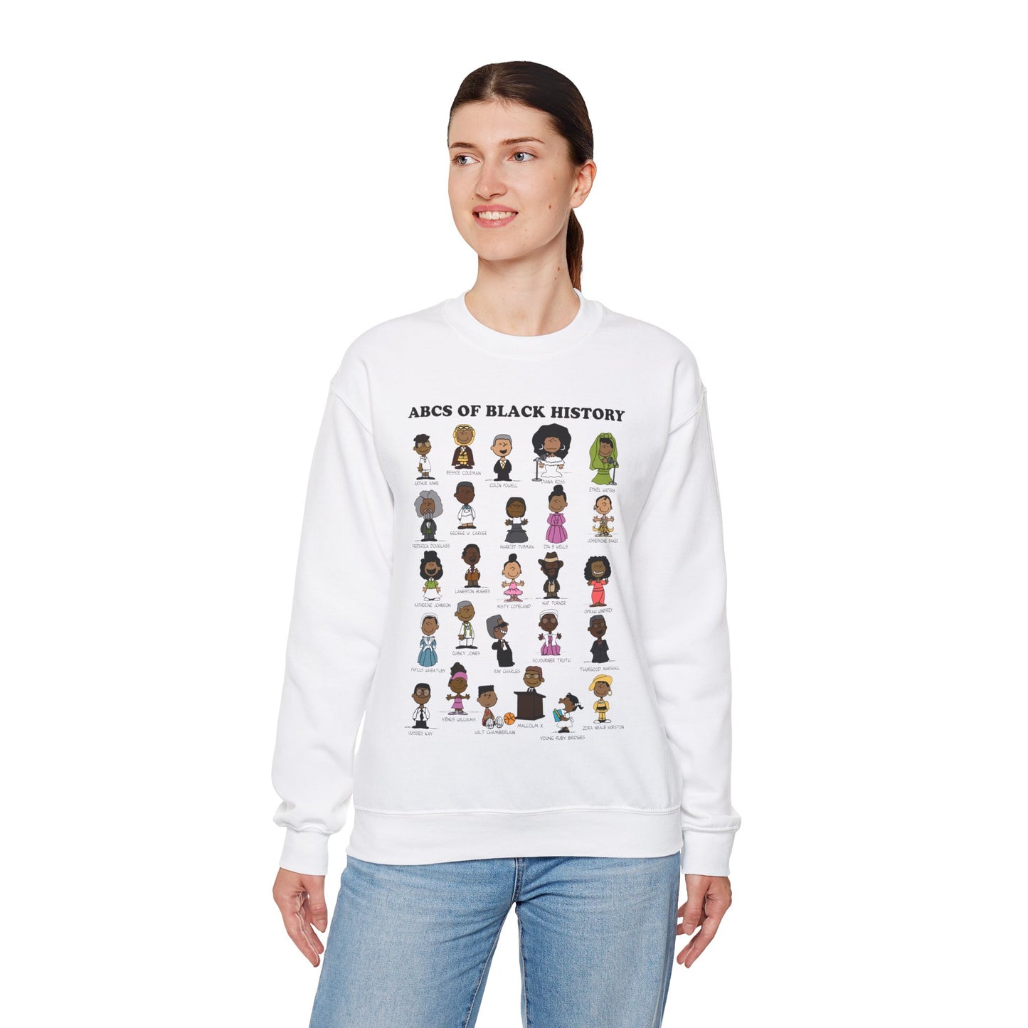 ABCs of Black History Unisex Heavy Blend™ Crewneck Sweatshirt