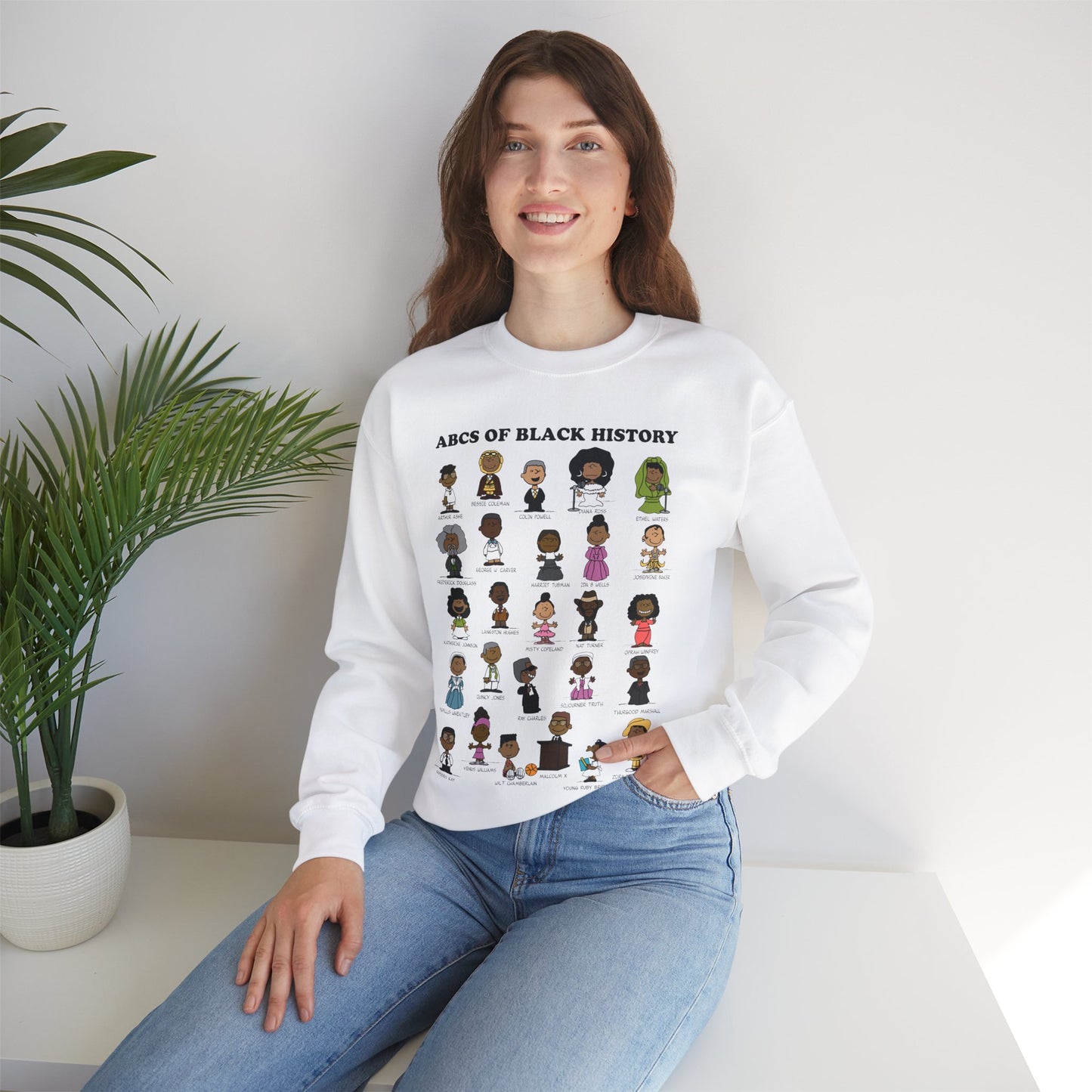 ABCs of Black History Unisex Heavy Blend™ Crewneck Sweatshirt