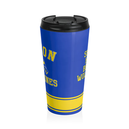 Simeon Wolverines Stainless Steel Travel Mug | Football SZN