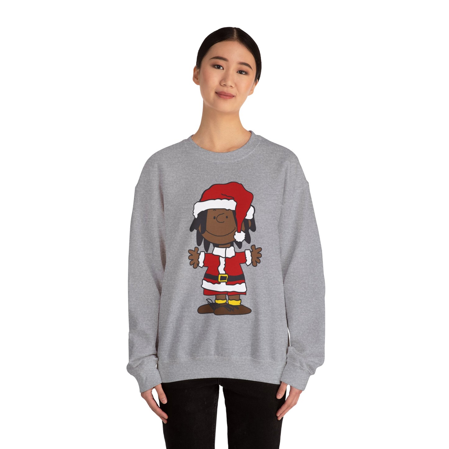 Black Santa Christmas Shirt – Holiday Graphic Tee for Women & Men | Keisha & Friends