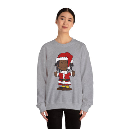 Black Santa Christmas Shirt – Holiday Graphic Tee for Women & Men | Keisha & Friends