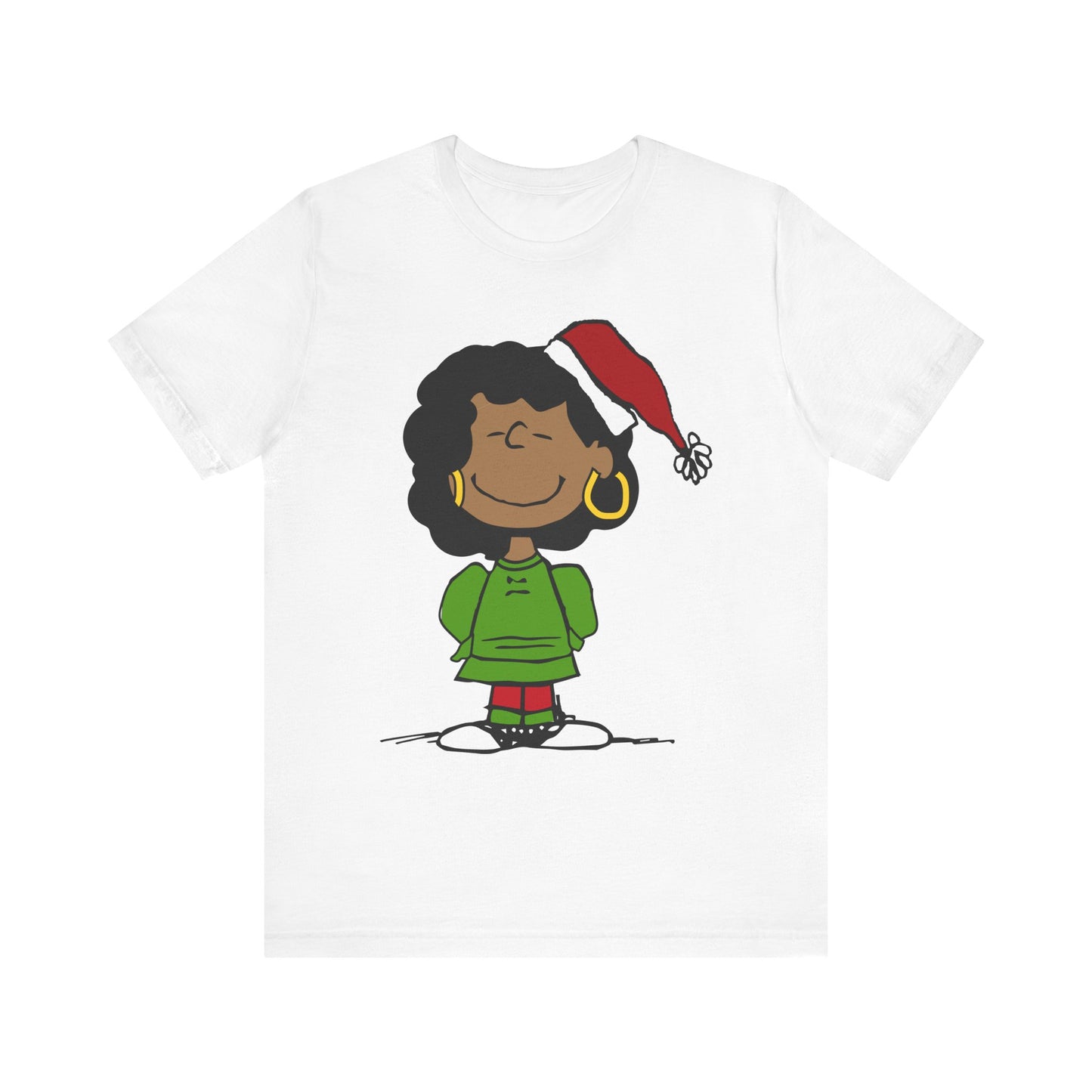 Black Charlie Brown Characters Christmas Tee Shirt