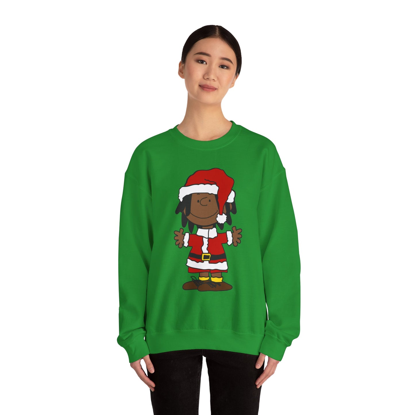 Black Santa Christmas Shirt – Holiday Graphic Tee for Women & Men | Keisha & Friends