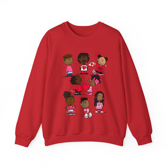 Copy of Black Charlie Brown Characters Valentine's Day Shirt