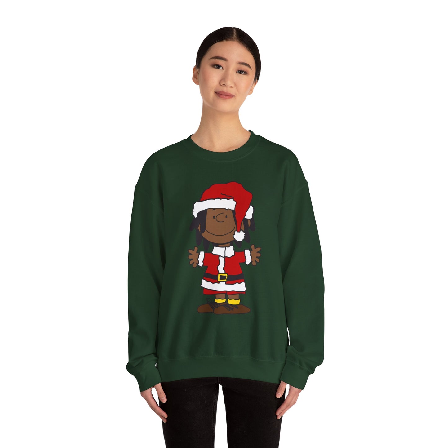 Black Santa Christmas Shirt – Holiday Graphic Tee for Women & Men | Keisha & Friends