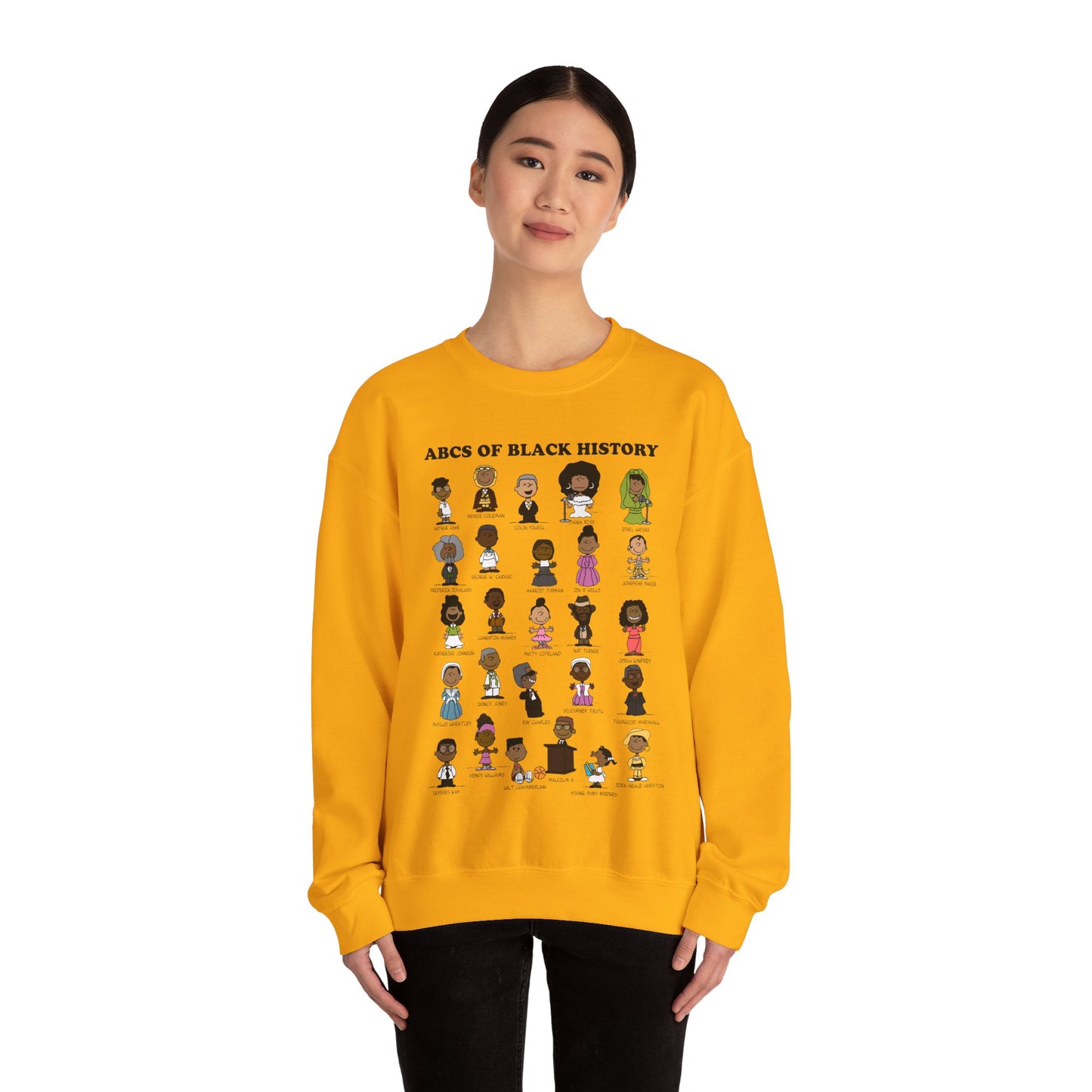 ABCs of Black History Unisex Heavy Blend™ Crewneck Sweatshirt