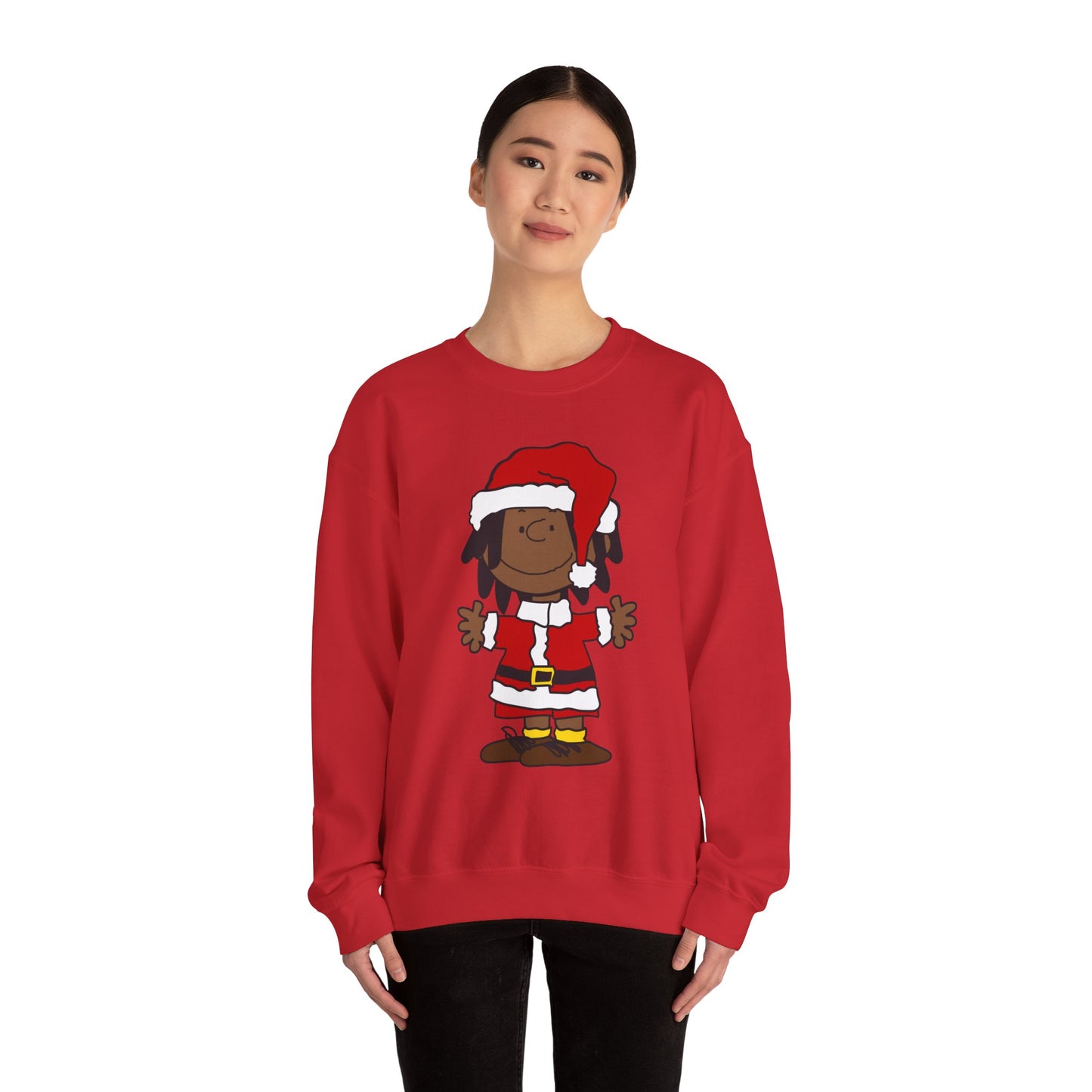 Black Santa Christmas Shirt – Holiday Graphic Tee for Women & Men | Keisha & Friends