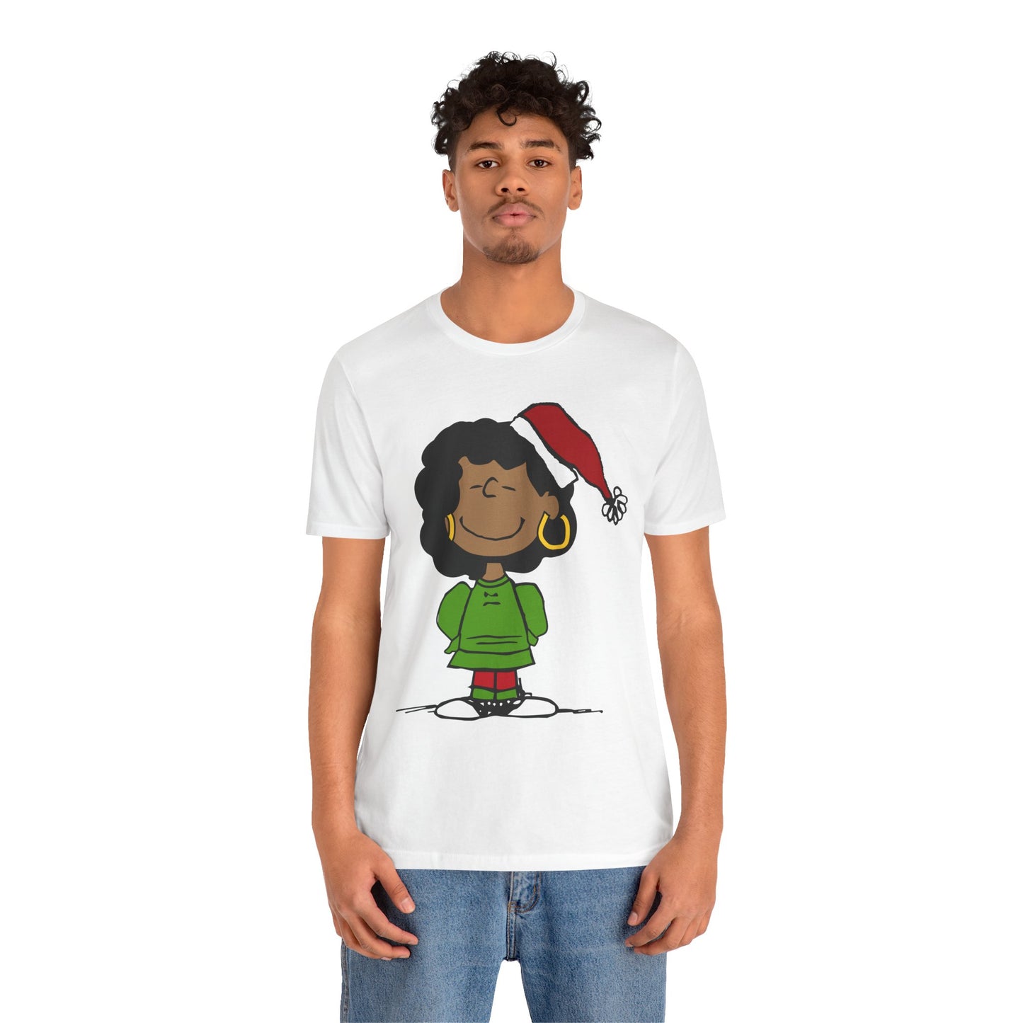 Black Charlie Brown Characters Christmas Tee Shirt