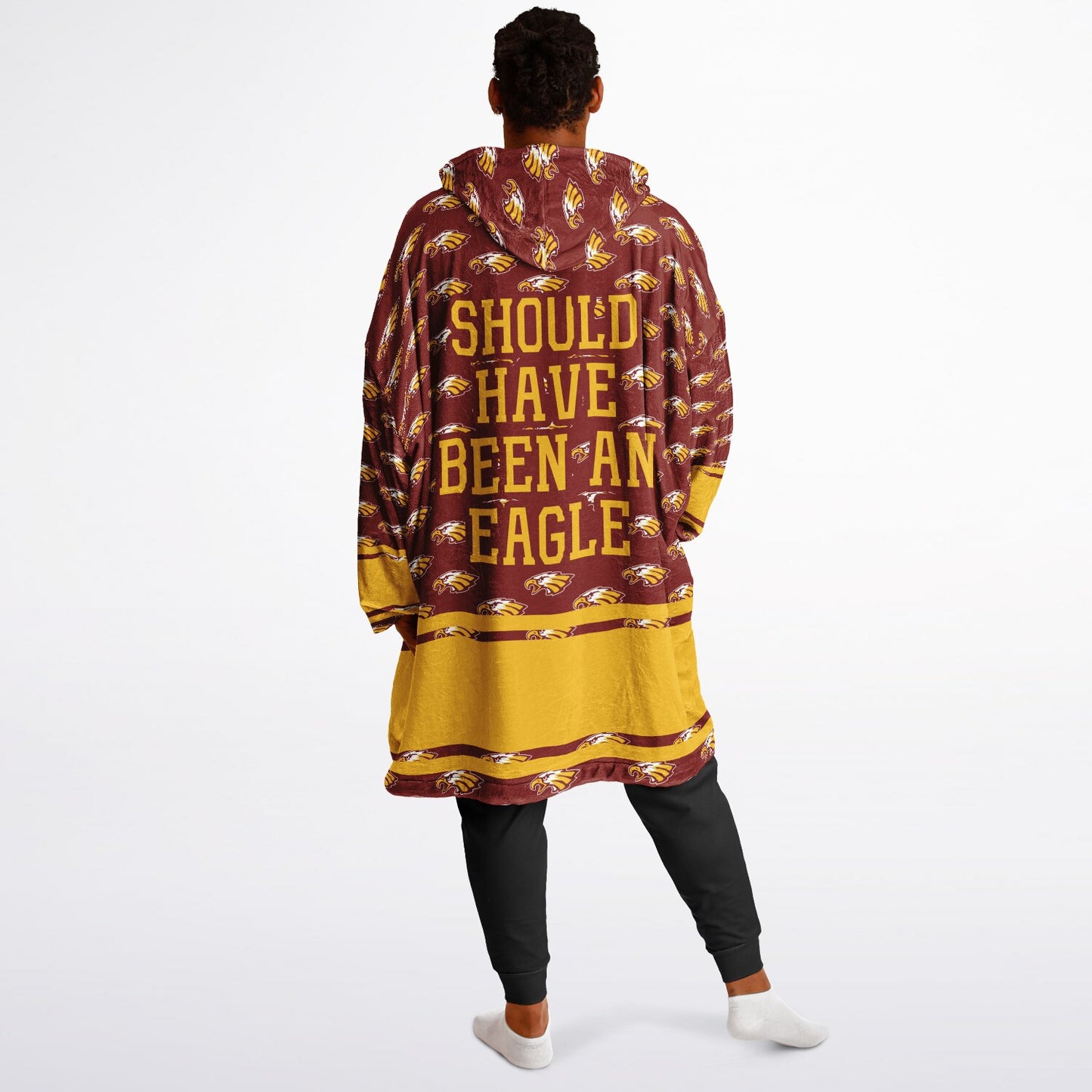 Lindblom Math and Science Academy Snug Hoodie | Hoodie Blanket | Lindblom Eagles | Football SZN