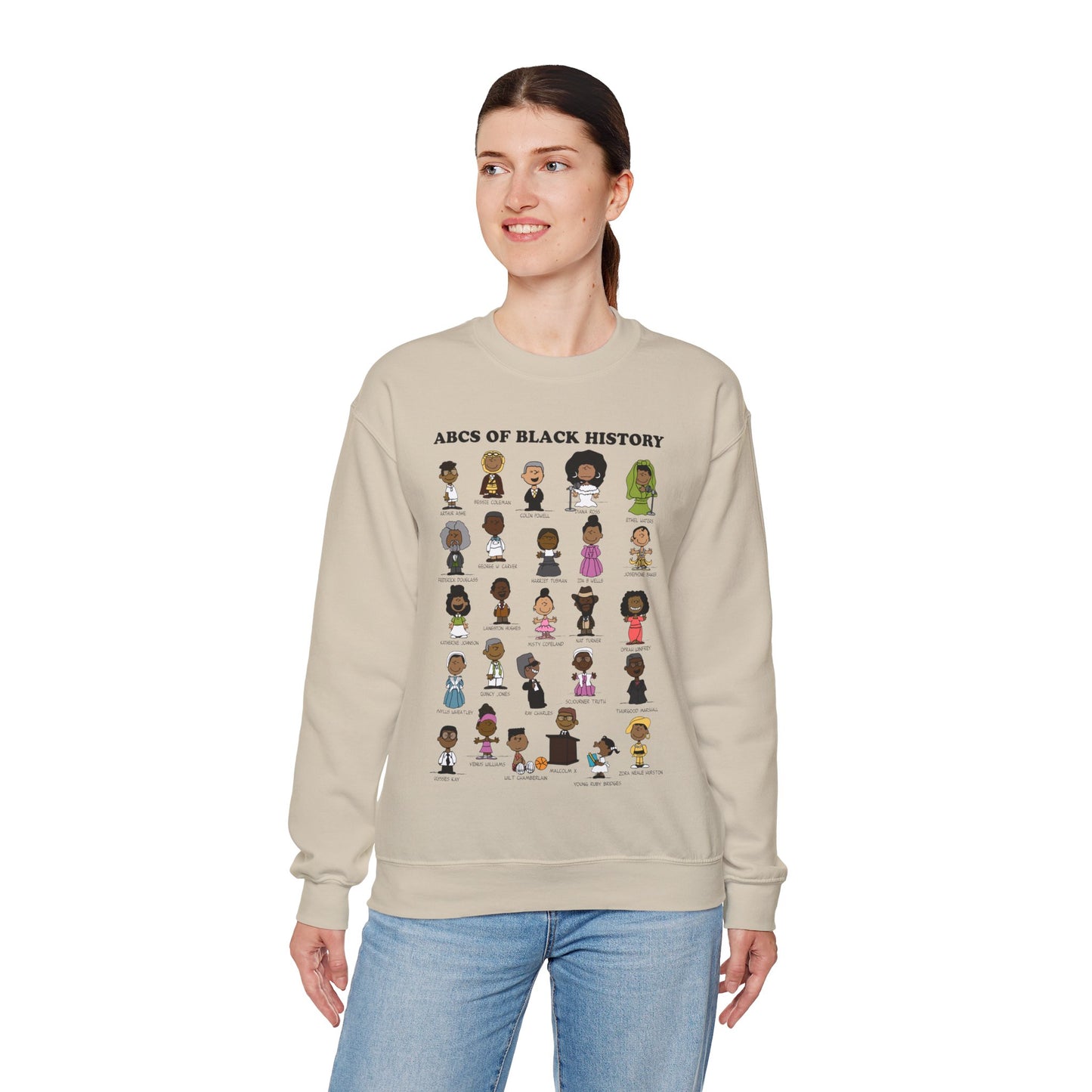 ABCs of Black History Unisex Heavy Blend™ Crewneck Sweatshirt