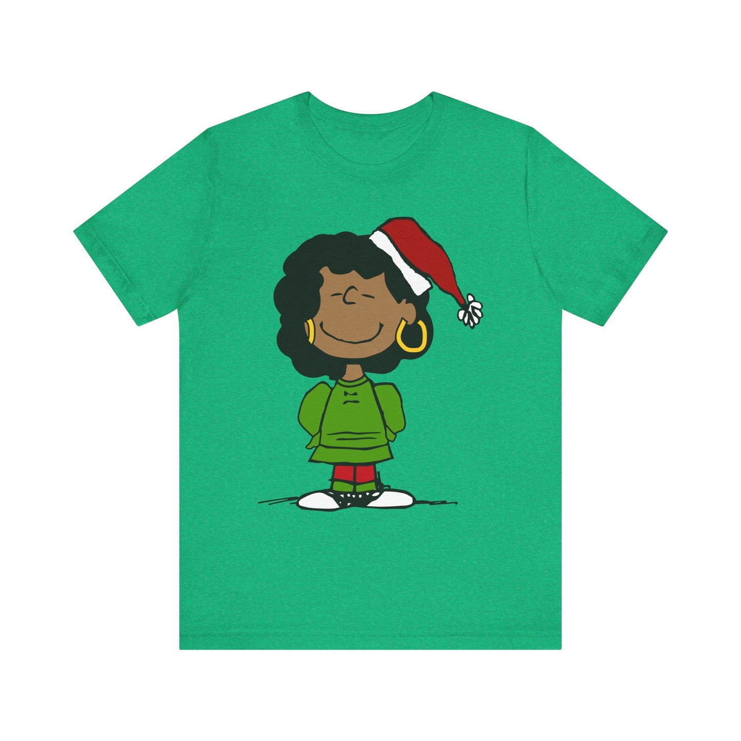 Black Charlie Brown Characters Christmas Tee Shirt