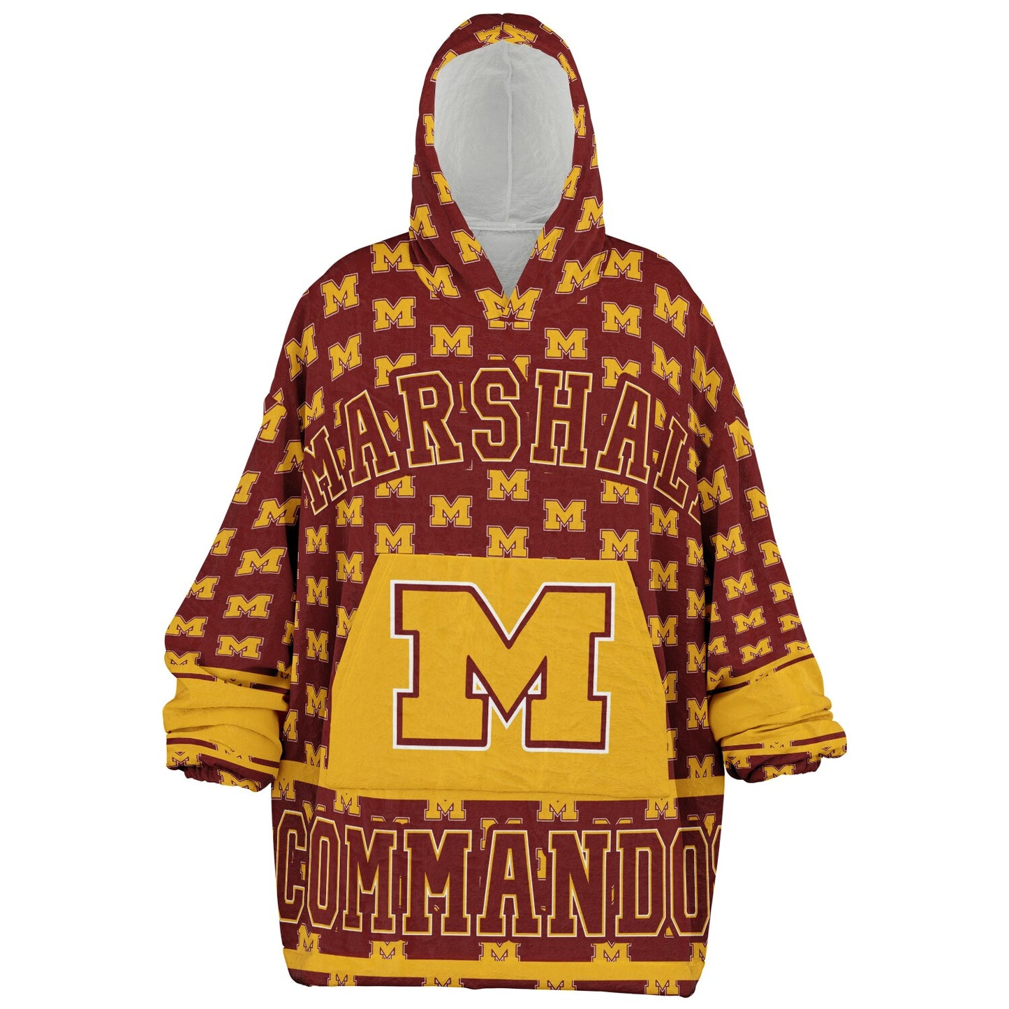 Marshall Metropolitan High School Snug Hoodie | Hoodie Blanket | Marshall Commandos | Football SZN