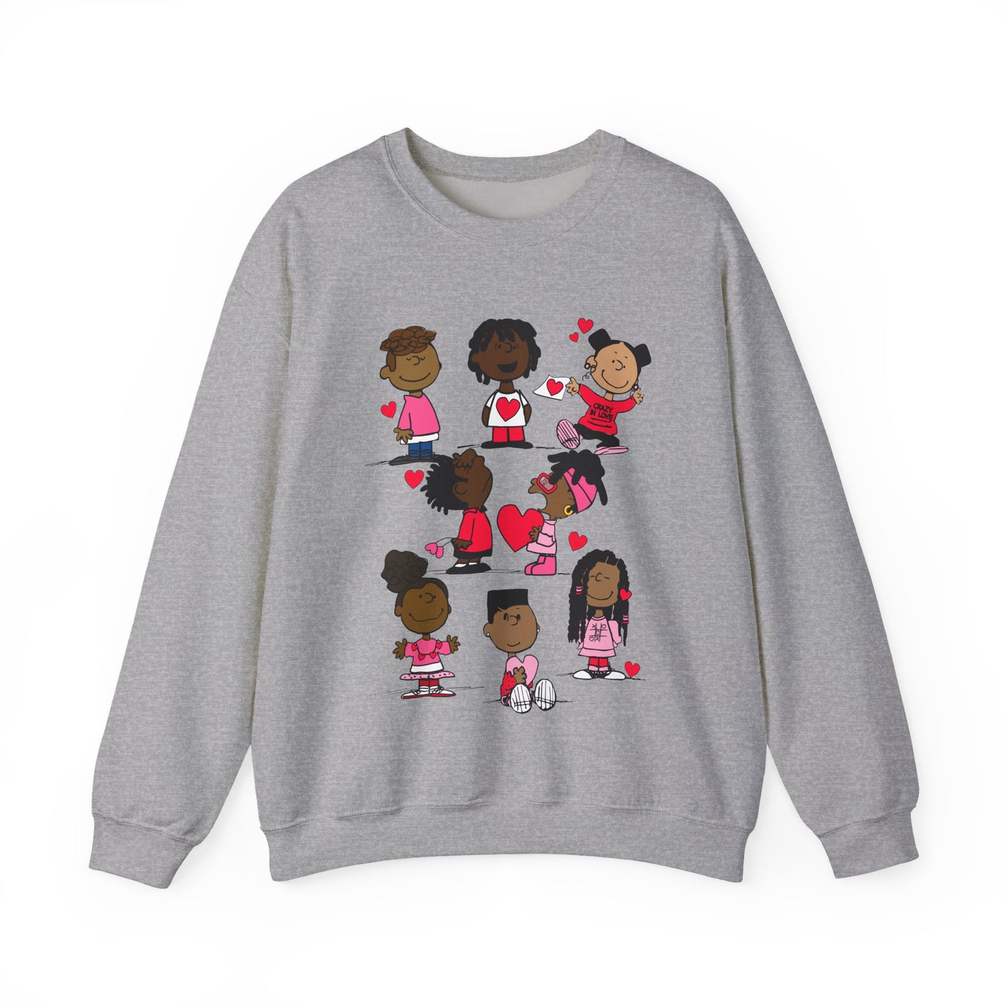 Copy of Black Charlie Brown Characters Valentine's Day Shirt