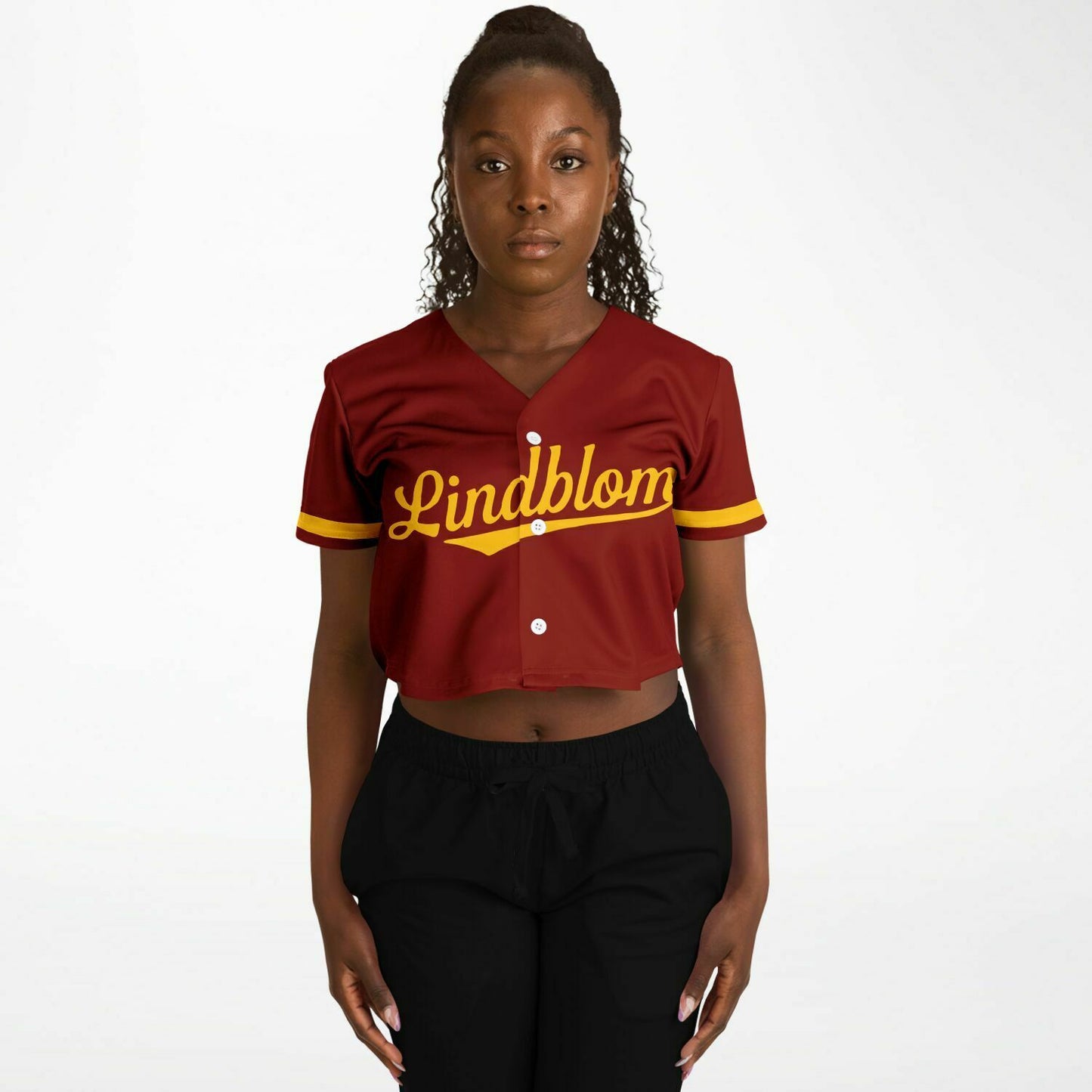 Lindblom Math and Science Academy Cropped Baseball Jersey | Lindblom Eagles