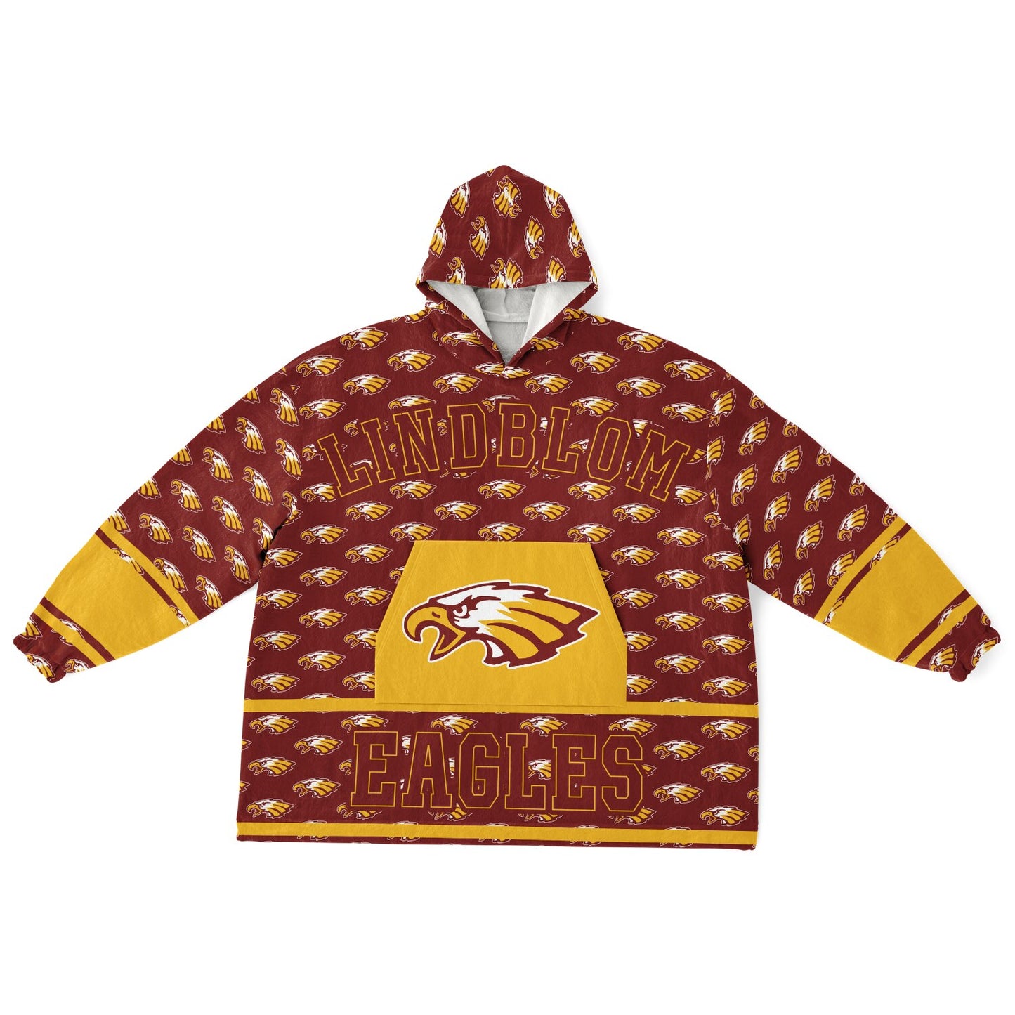 Lindblom Math and Science Academy Snug Hoodie | Hoodie Blanket | Lindblom Eagles | Football SZN