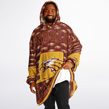 Lindblom Math and Science Academy Snug Hoodie | Hoodie Blanket | Lindblom Eagles | Football SZN