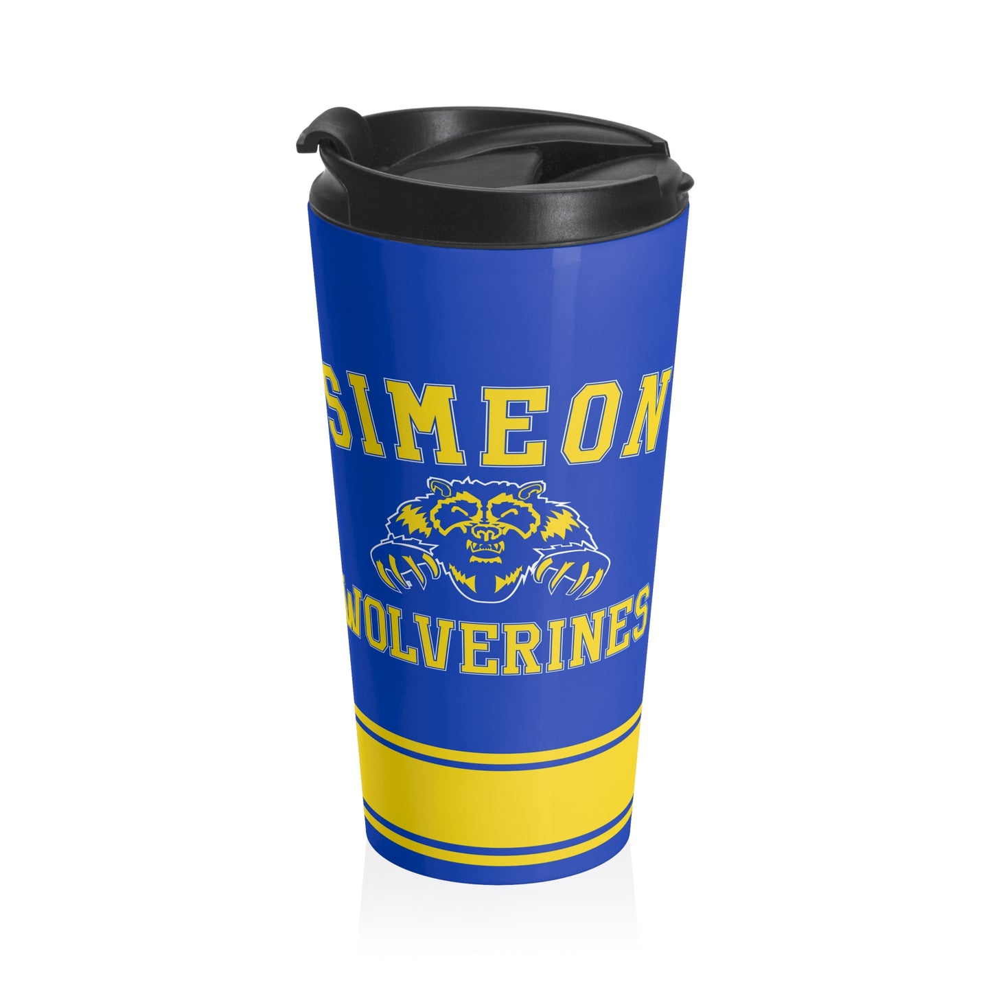 Simeon Wolverines Stainless Steel Travel Mug | Football SZN