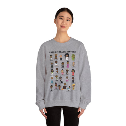 ABCs of Black History Unisex Heavy Blend™ Crewneck Sweatshirt