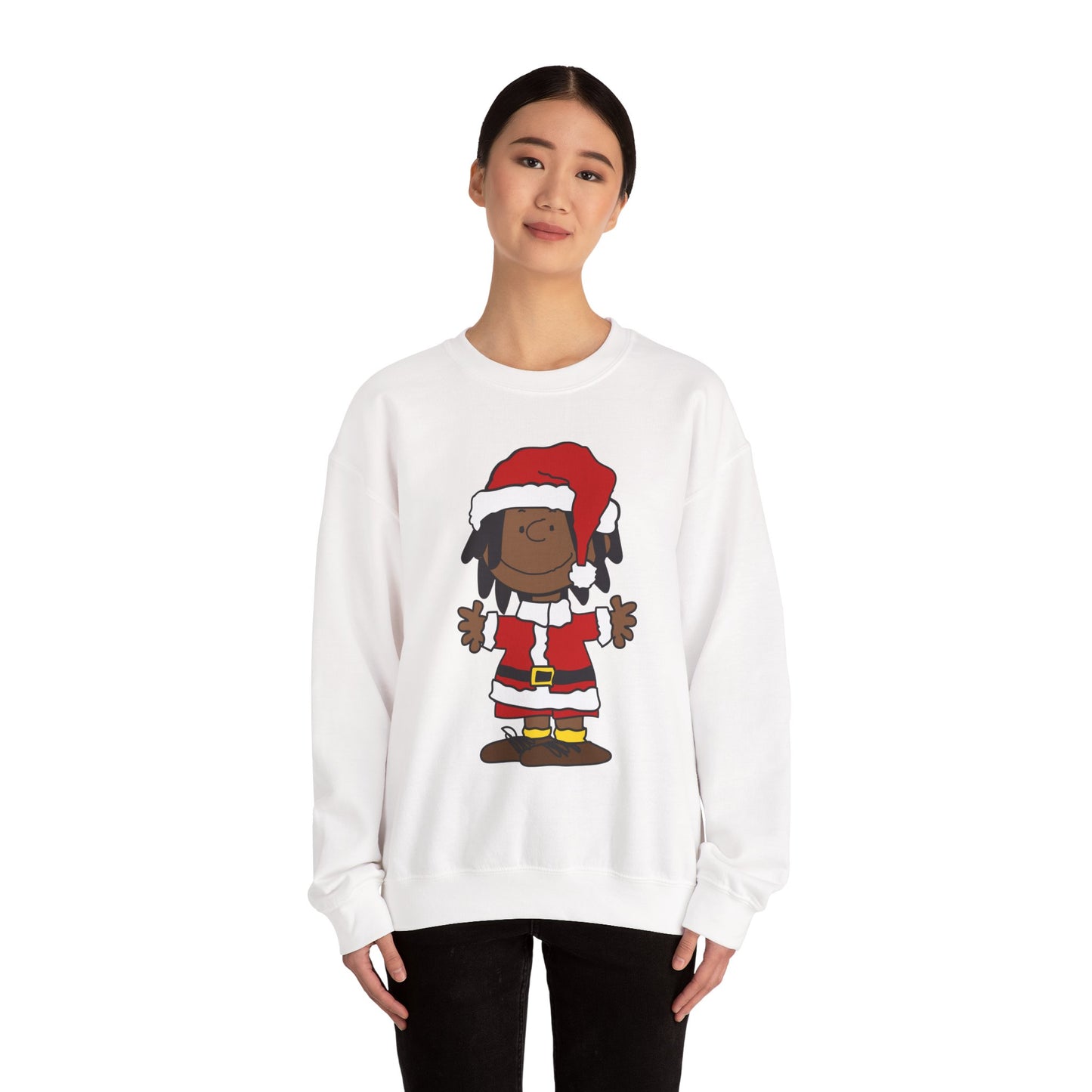 Black Santa Christmas Shirt – Holiday Graphic Tee for Women & Men | Keisha & Friends