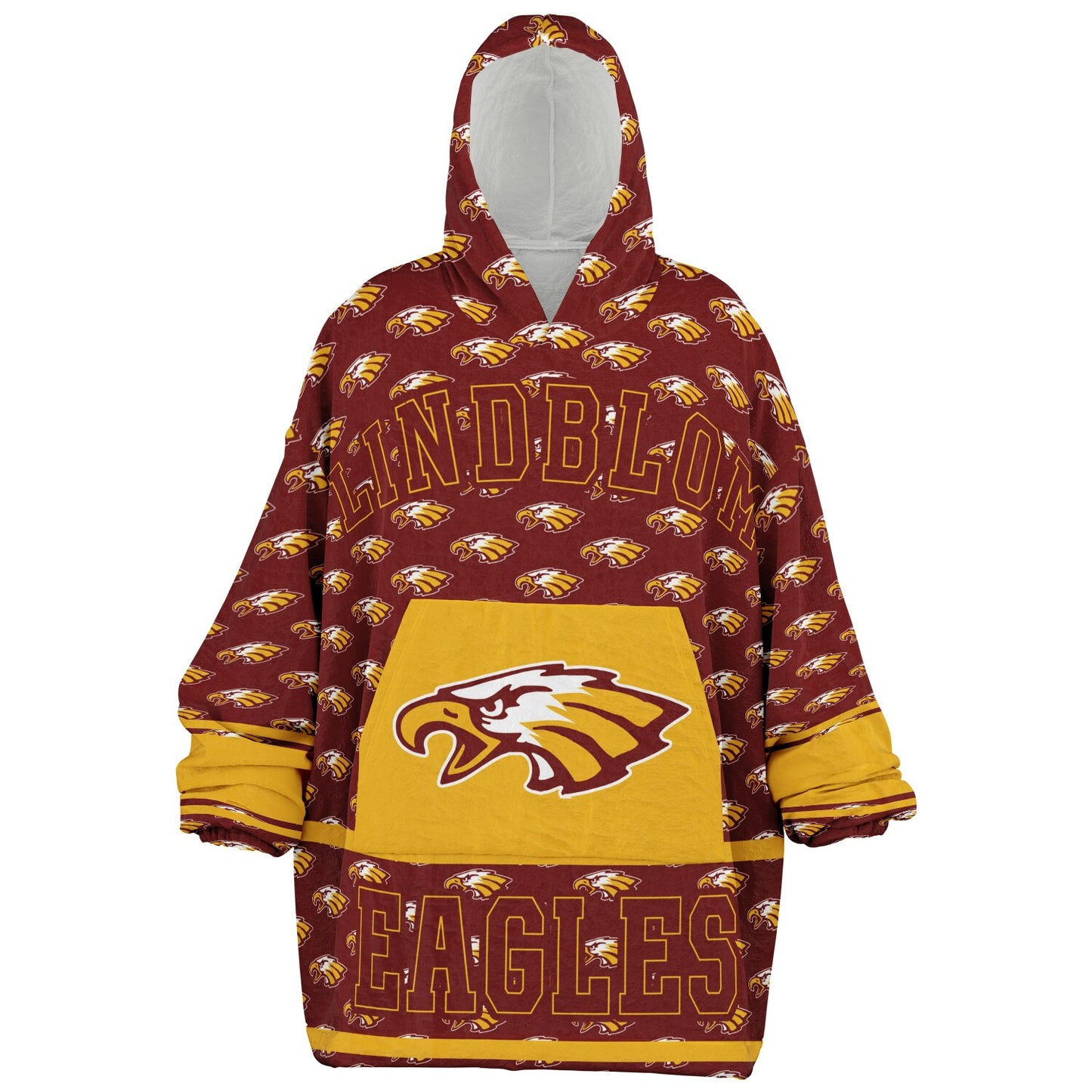 Lindblom Math and Science Academy Snug Hoodie | Hoodie Blanket | Lindblom Eagles | Football SZN