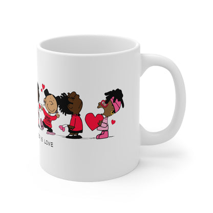 Copy of Black Charlie Brown Characters Valentine's Day Mug