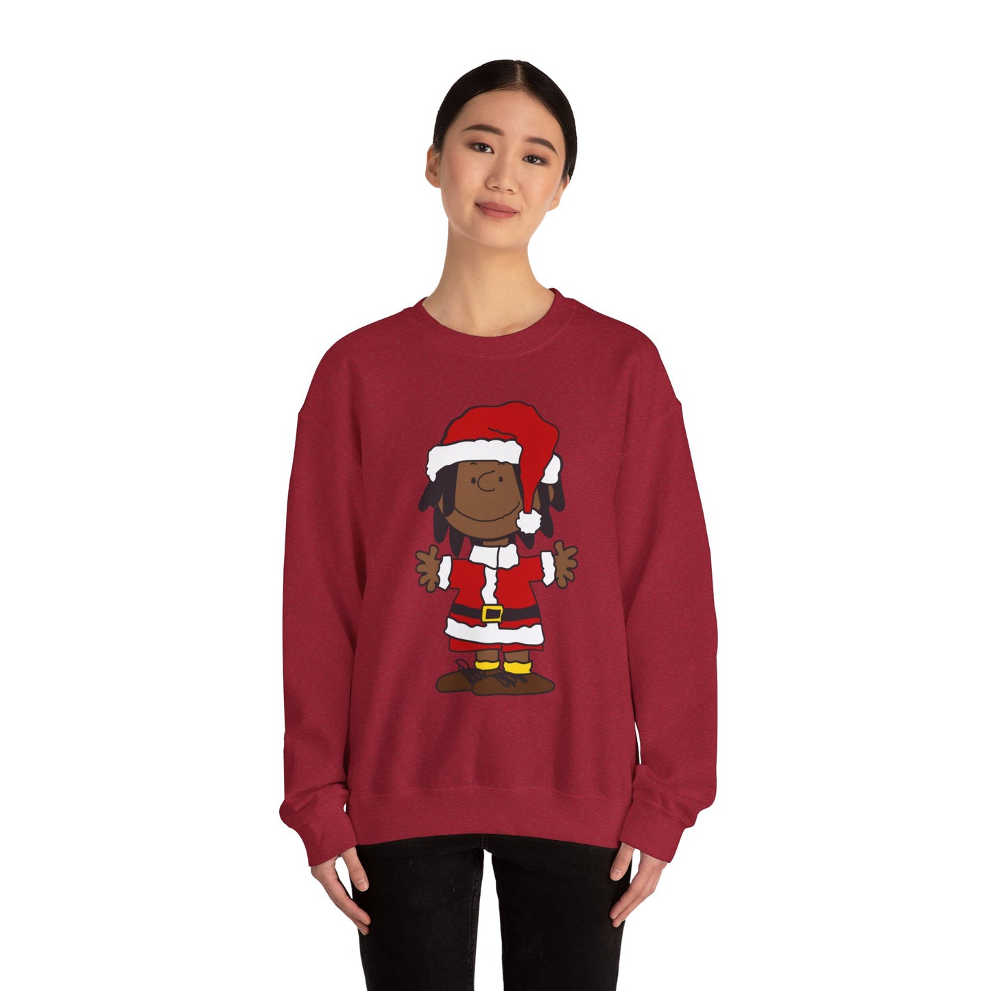 Black Santa Christmas Shirt – Holiday Graphic Tee for Women & Men | Keisha & Friends