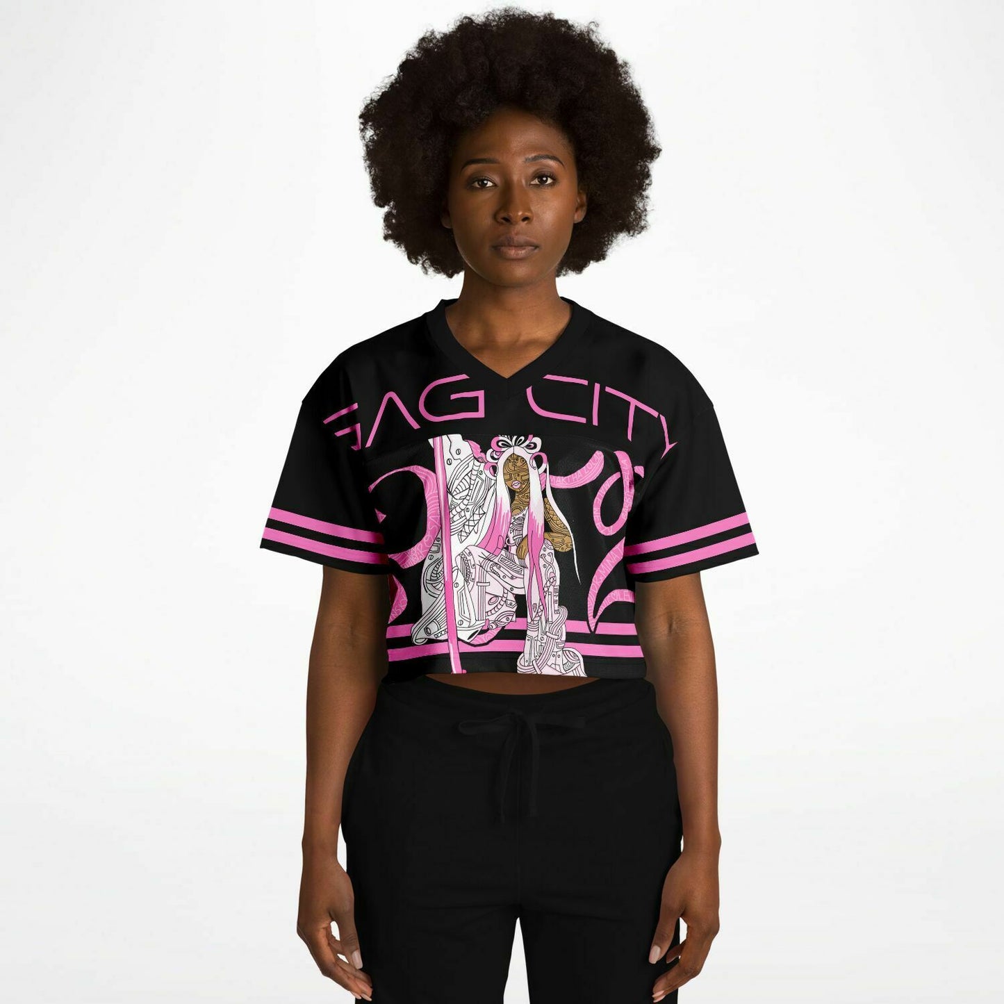 Nicki Minaj Tour | Pink Friday 2 Cropped Jersey | Gag City Shirt