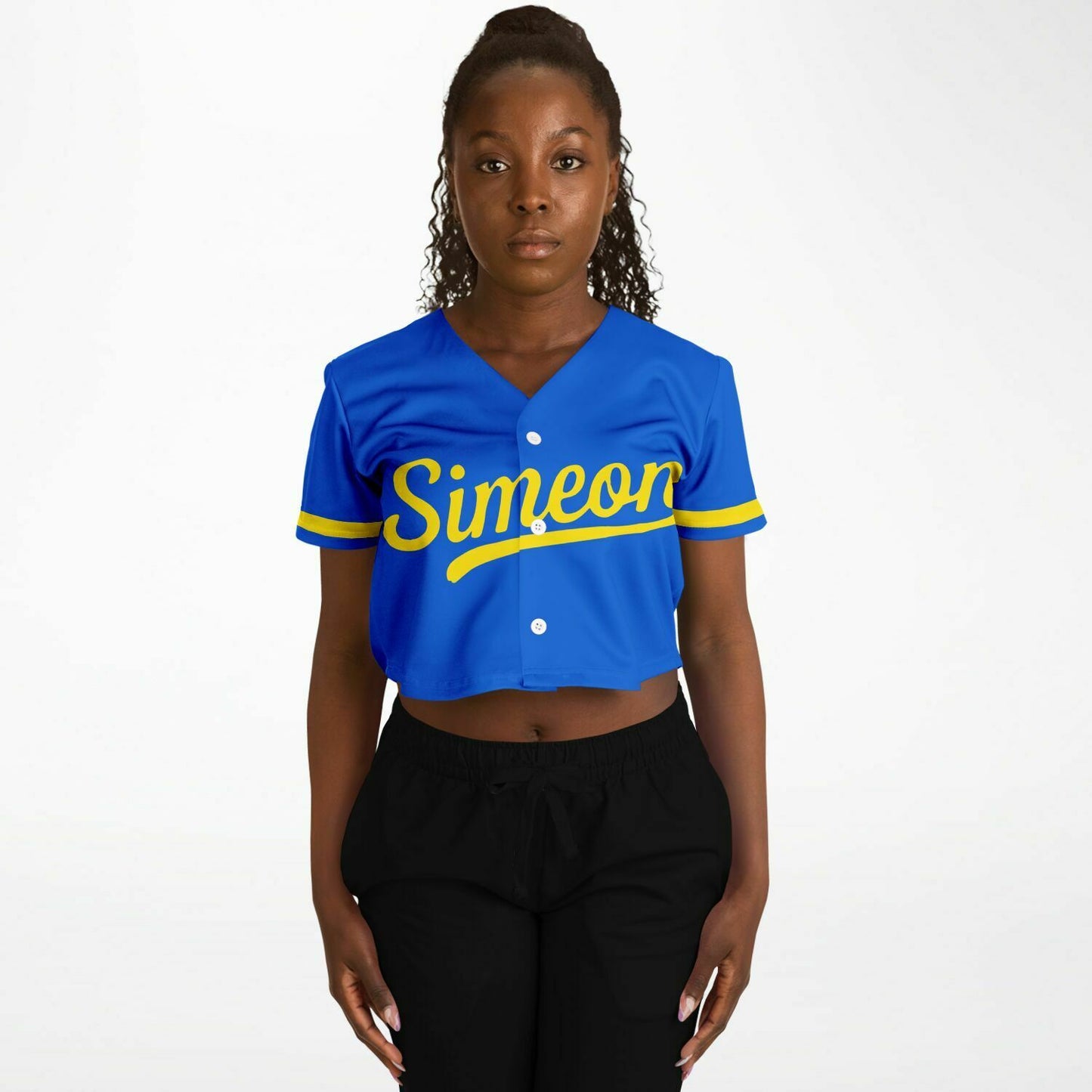 Simeon High School Cropped Baseball Jersey | Simeon Wolverines