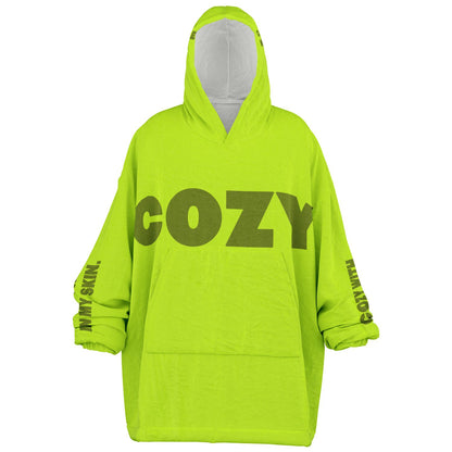 Cozy Lyrics Hoodie Blanket | Snug Hoodie Green