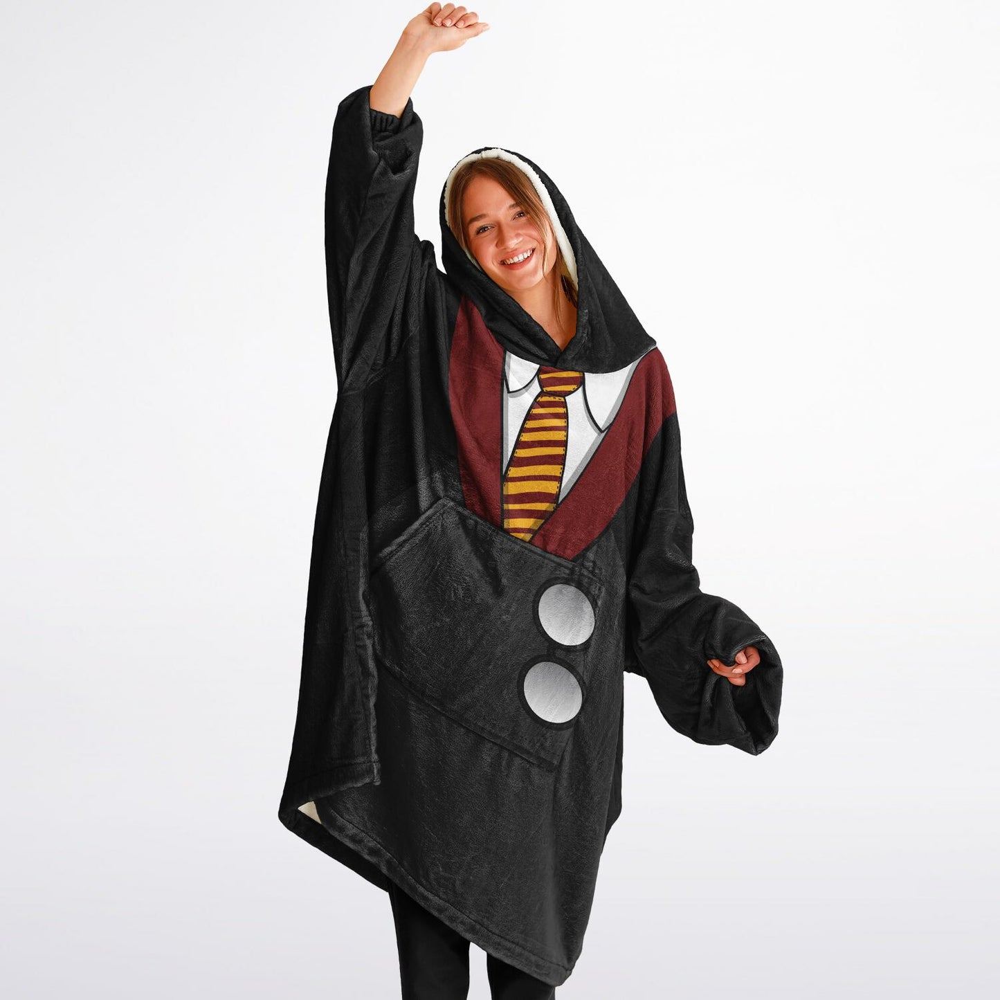 Gryffindor Hoodie Blanket Black