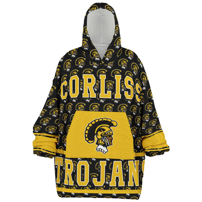 Corliss High School Snug Hoodie | Hoodie Blanket | Corliss Trojans | Football SZN