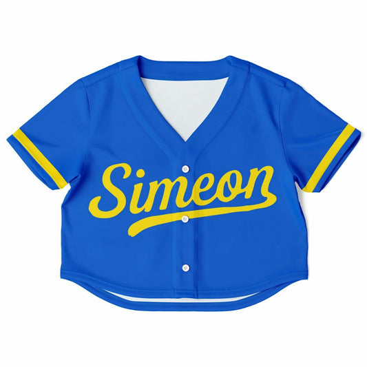 Simeon High School Cropped Baseball Jersey | Simeon Wolverines